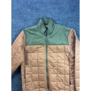 Over Under Wind River PackLite Jacket Mens L Green Tan Quilted Full Zip Puffer